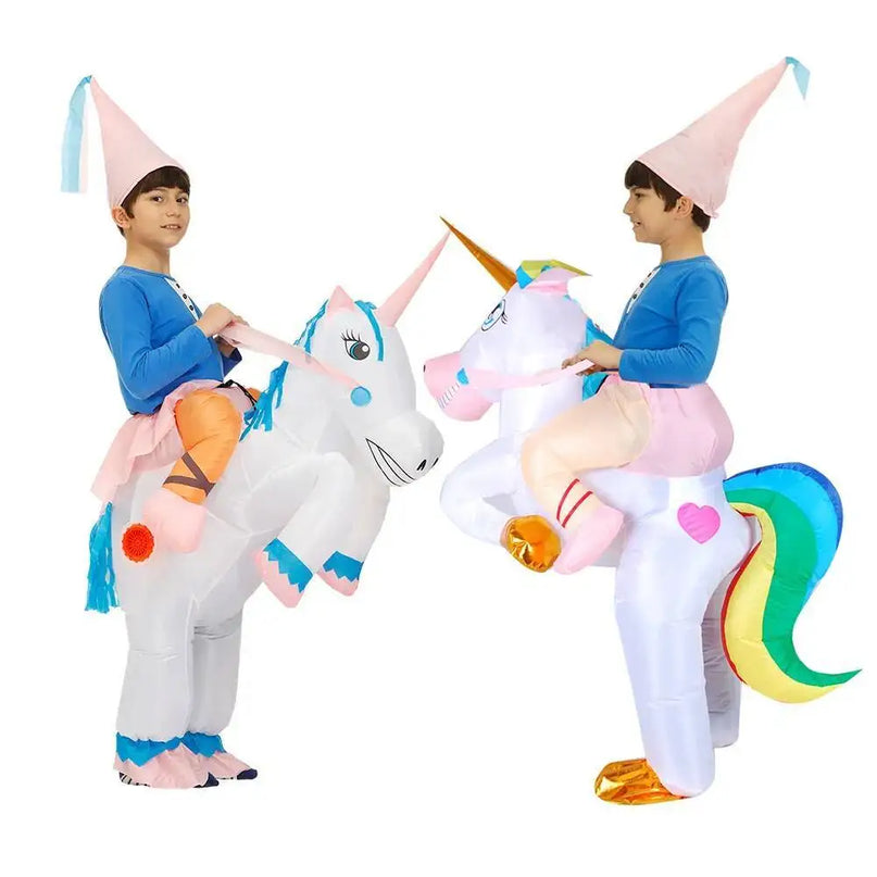 White Unicorn Rider Costume for Girls