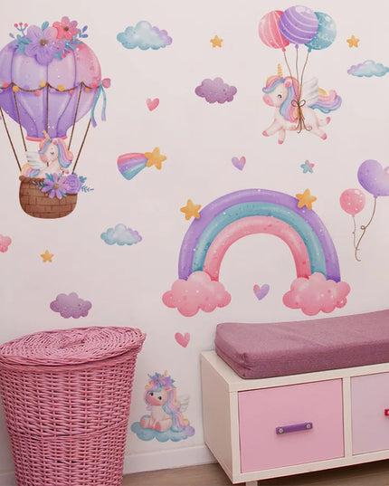 Unicorn Rainbow Wall Sticker Set
