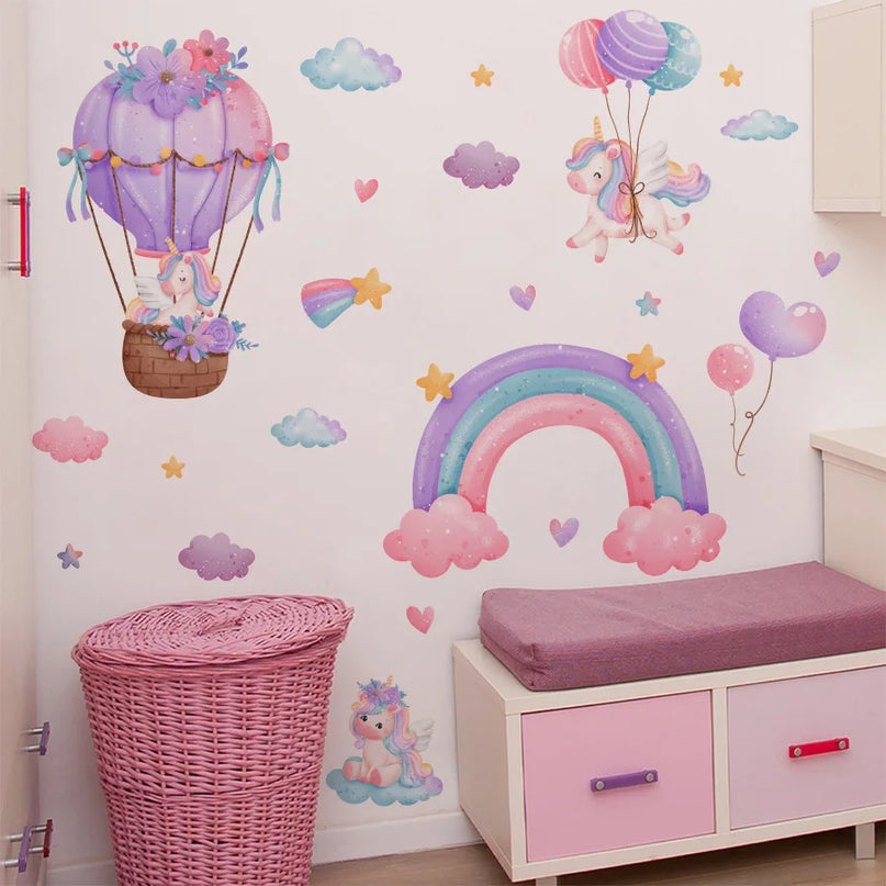 Unicorn Rainbow Wall Sticker Set