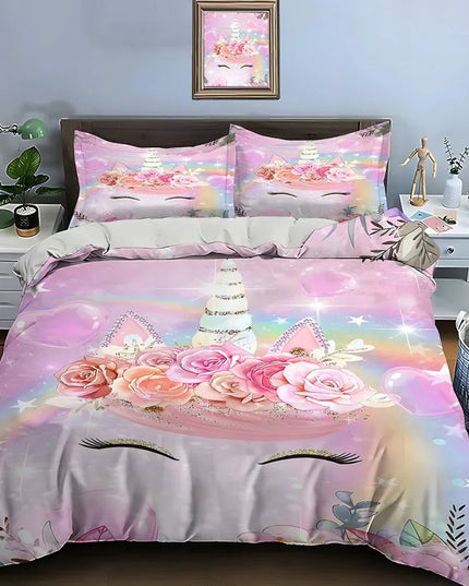 Rose Gold Sparkle Unicorn Bedding