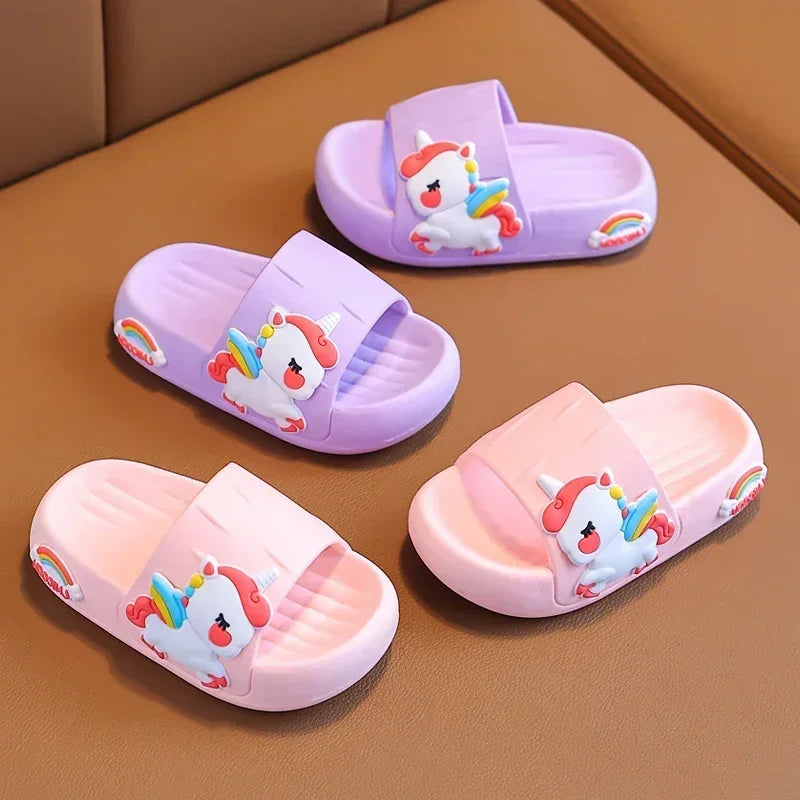 Bold Purple Unicorn Slides