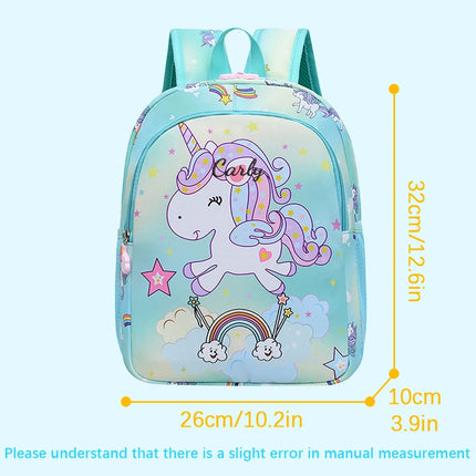 Light Green Embroidered Unicorn Backpack