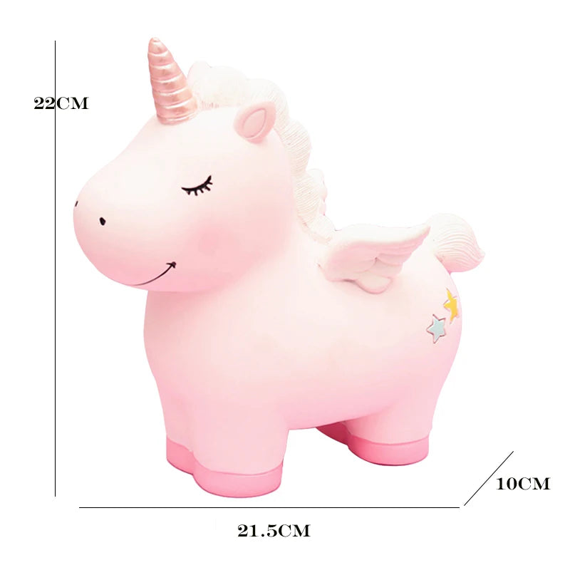 Starry Winged Unicorn Piggy Bank