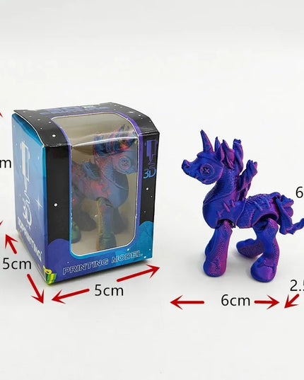 Pink-Gold Unicorn Plastic Figurine