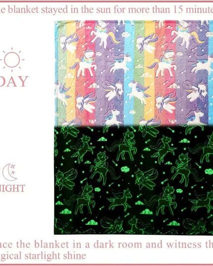 Cozy Rainbow Unicorn Blanket