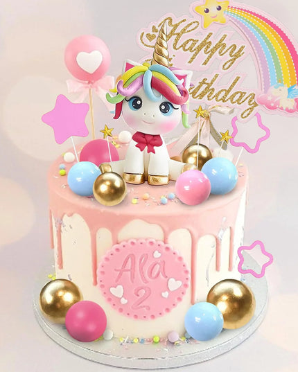 Magical 29-Piece Unicorn Cake Topper
