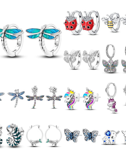 Crowned Rainbow Unicorn Earrings