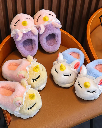 Dreamy Blue Unicorn Slippers