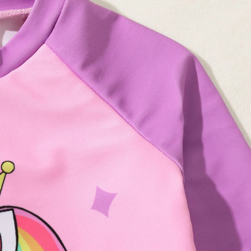 Kawaii Unicorn Rash Guard Swimsuit