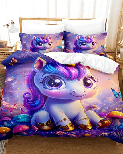 Mushroom Fantasy Unicorn Bedding