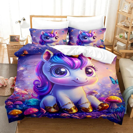 Mushroom Fantasy Unicorn Bedding