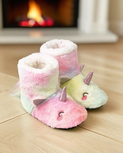 Rainbow Unicorn Bootie Slippers