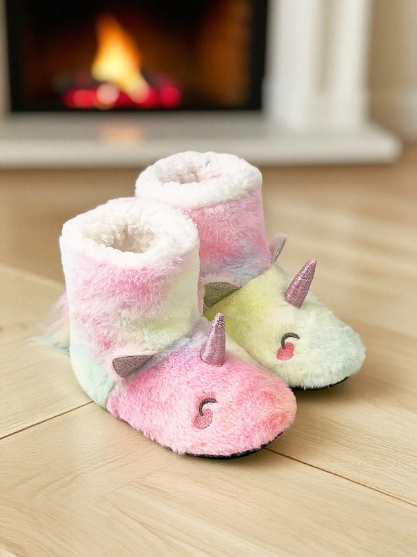 Rainbow Unicorn Bootie Slippers