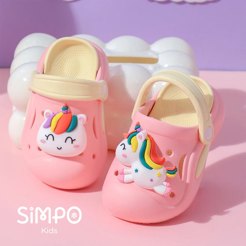 Purple Unicorn Charm Clogs