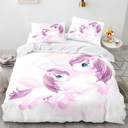 Winged Lavender Unicorn Bedding