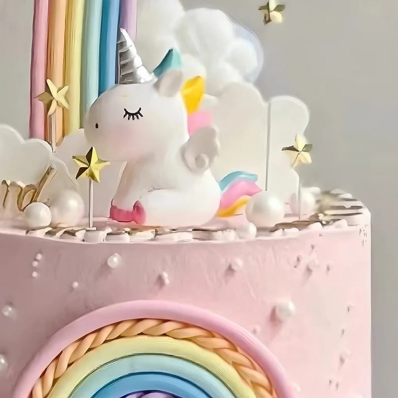 Rainbow Unicorn Cloud Cake Topper