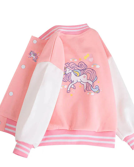 Blue Varsity Unicorn Jacket