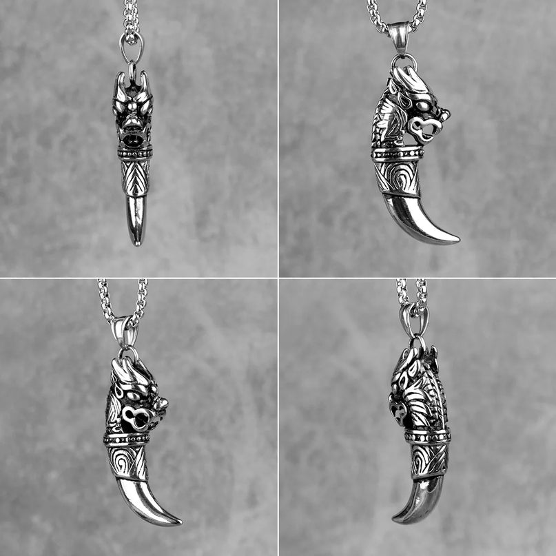 Gothic Unicorn Skull Necklace