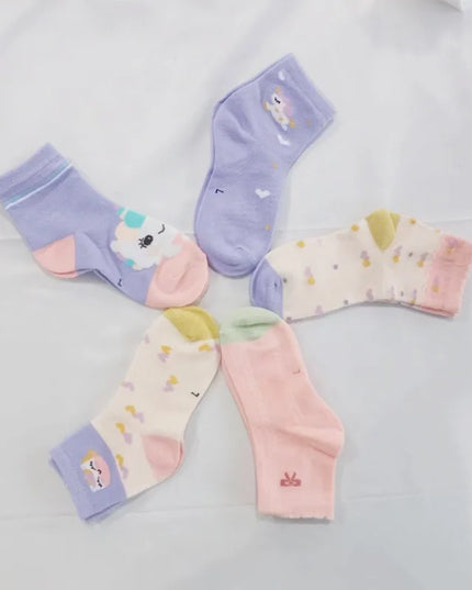 Girls' Unicorn Socks - Pastel 5-Pack