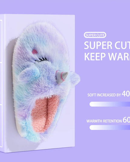 Cozy Pastel Unicorn Slippers