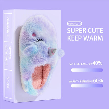 Cozy Pastel Unicorn Slippers