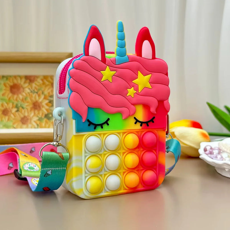 Colorful Unicorn Interactive Purse