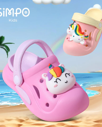 Purple Unicorn Charm Clogs