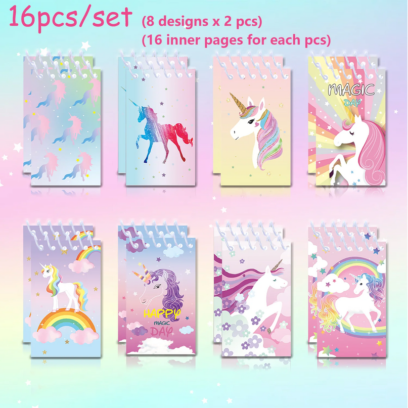 Colorful Unicorn Mini Notebook Set