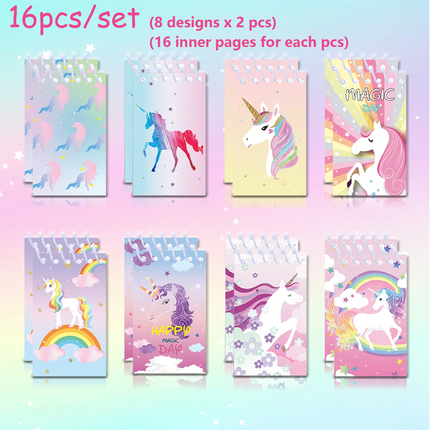 Colorful Unicorn Mini Notebook Set