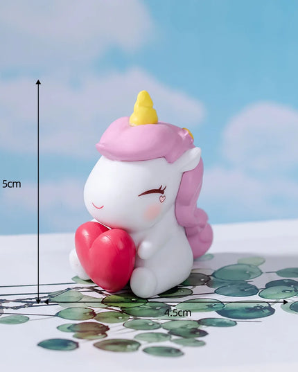Pink Unicorn Figurine Cake Topper