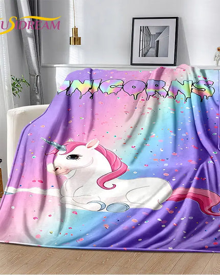 Dreamy Blue Unicorn Blanket
