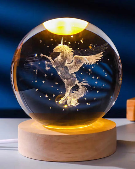 Warm Glow Unicorn Snow Globe Light