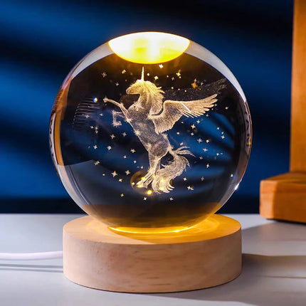 Mini Crystal Unicorn Snow Globe