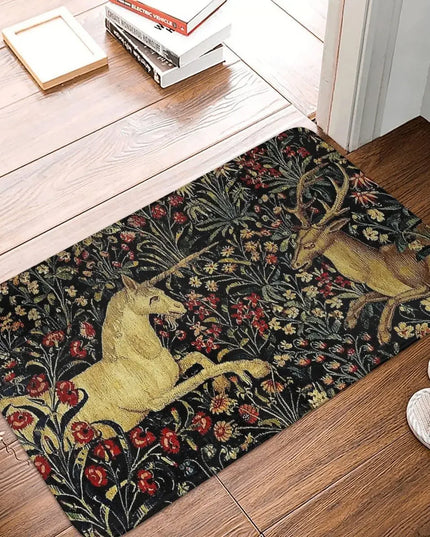 Medieval Unicorn Welcome Rug
