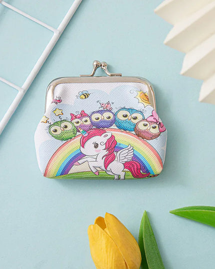 Owls and Unicorn Clasp Purse