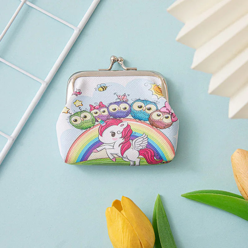 Owls and Unicorn Clasp Purse