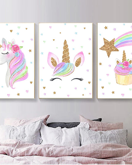 Unicorn Poster Wall Art for Kids