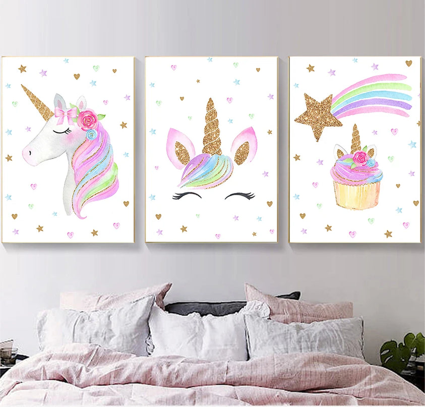Nordic Unicorn Wall Art Print