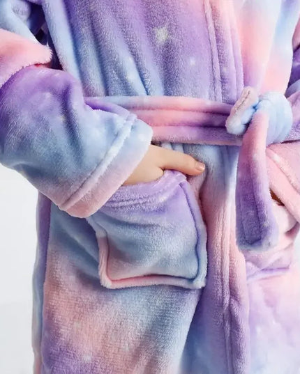 Rainbow Tie Dye Unicorn Robe
