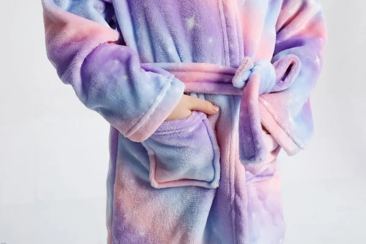 Purple Galaxy Unicorn Nighttime Robe
