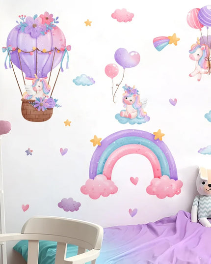 Unicorn Rainbow Wall Sticker Set