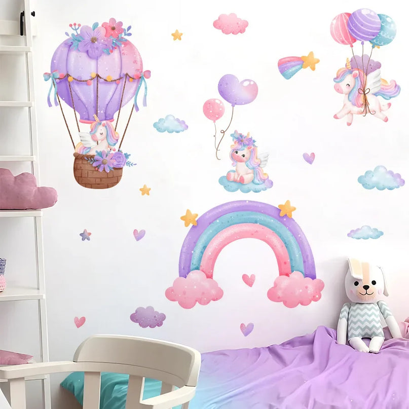 Unicorn Rainbow Wall Sticker Set