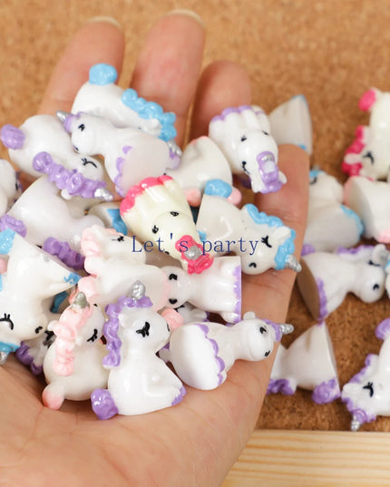 Purple Unicorn Figurine Set, 12pcs