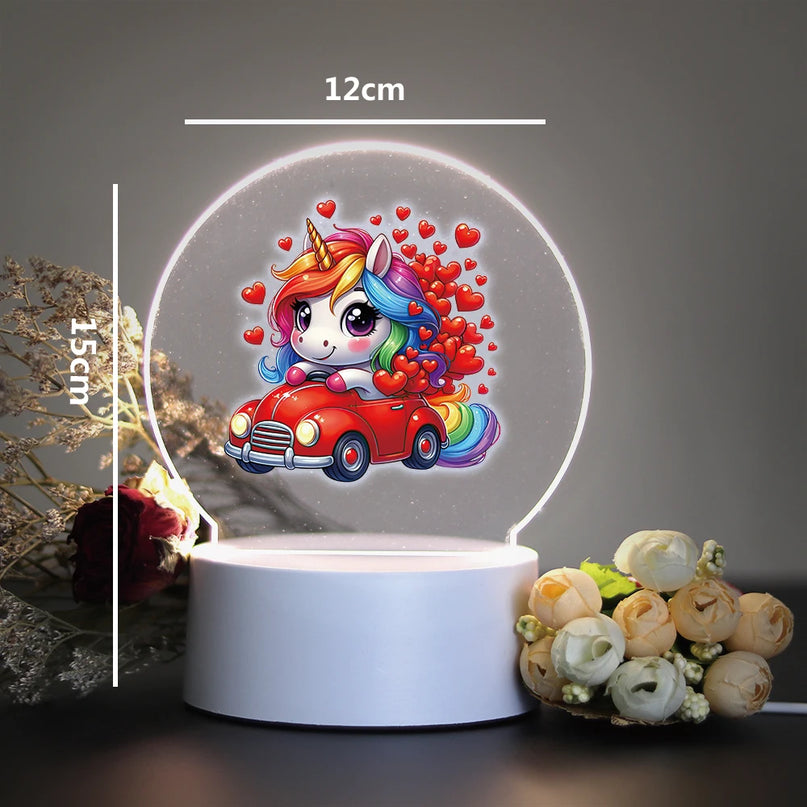 Kawaii Unicorn 3D Illusion Night Light