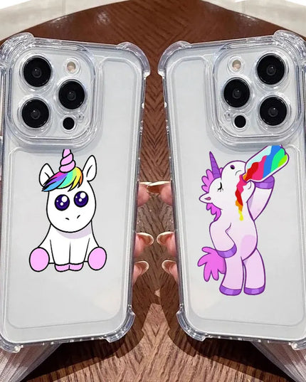 Rainbow Bottle Unicorn Clear Case
