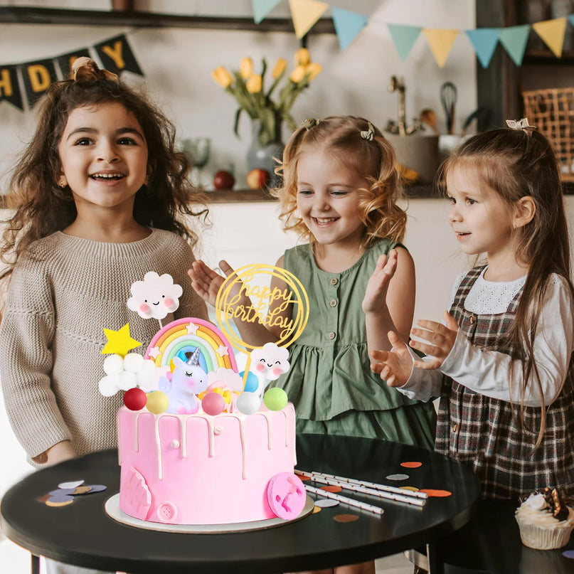 Unicorn Cake and Cupcake Topper Set