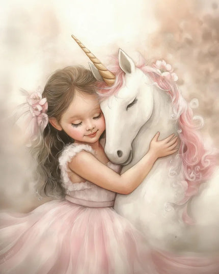 Pink Unicorn Wall Art for Girls
