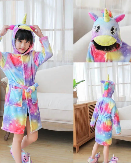 Pastel Unicorn Wearable Towel Robe