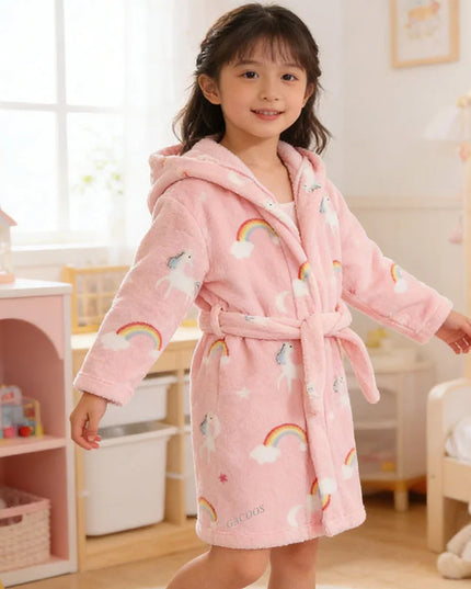 Pastel Blue Soft Unicorn Robe