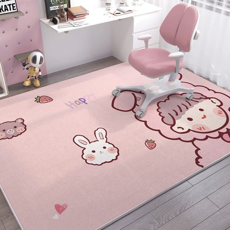 Pink Castle Unicorn Rug